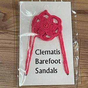 🍎BOGO🍎 Handmade Crochet Barefoot Sandals - hot pink
